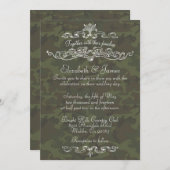 Eenvoudige Luxury Camo Wedding Invitations Kaart (Voorkant / Achterkant)