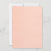 Eenvoudige Luxury Coral Wedding Invitations Kaart (Achterkant)