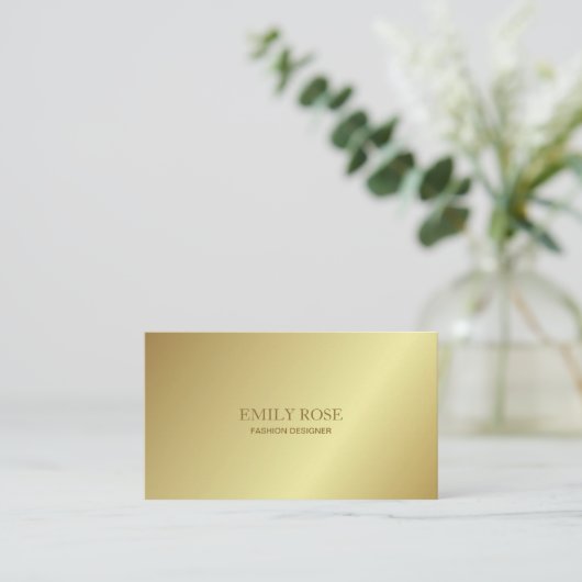 Eenvoudige Luxury Gold Professional-minimalist Visitekaartje (Staand voorkant)