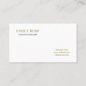 Eenvoudige Luxury Gold Professional-minimalist Visitekaartje (Achterkant)