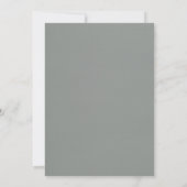 Eenvoudige Luxury Gray Wedding Invitations Kaart (Achterkant)