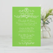 Eenvoudige Luxury Limoen Wedding Invitations Kaart (Staand voorkant)