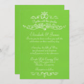 Eenvoudige Luxury Limoen Wedding Invitations Kaart (Voorkant / Achterkant)
