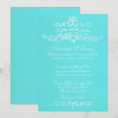 Eenvoudige Luxury Modern Wedding Invitations Kaart (Voorkant / Achterkant)