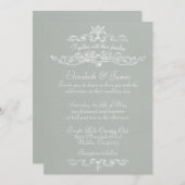 Eenvoudige Luxury Wedding-uitnodigingen Kaart (Voorkant / Achterkant)