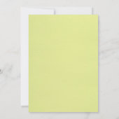 Eenvoudige Luxury Yellow and Green Wedding Invitat Kaart (Achterkant)