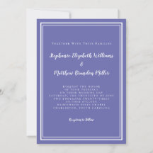 Eenvoudige Maagdenpalm Blauw & Witte Huwelijks Min