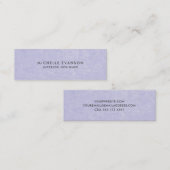 Eenvoudige maagdenpalm Paarse minimalistische prof Mini Visitekaartje (Voorkant / Achterkant)