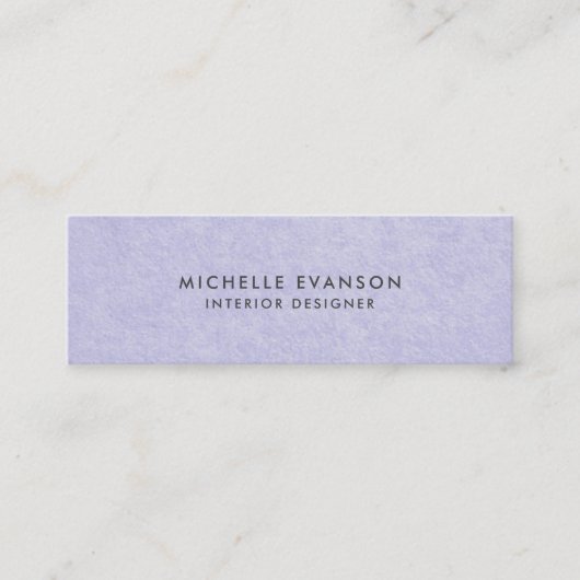 Eenvoudige maagdenpalm Paarse minimalistische prof Mini Visitekaartje (Voorkant)