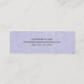 Eenvoudige maagdenpalm Paarse minimalistische prof Mini Visitekaartje (Achterkant)