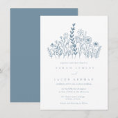 Eenvoudige maagdenpalm Wildflower Tuin Bruiloft Kaart (Voorkant / Achterkant)