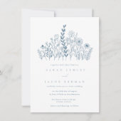 Eenvoudige maagdenpalm Wildflower Tuin Bruiloft Kaart (Voorkant)