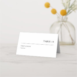 Eenvoudige Maaltijd Keuze Bruiloft Plaatskaartje