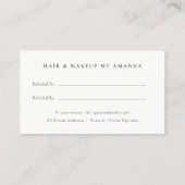 Eenvoudige maan hemelse maan fase Verwijs een vrie Visitekaartje (Achterkant)