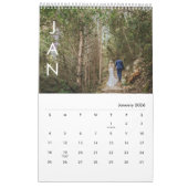Eenvoudige maand minimalistische foto kalender (Jan 2026)