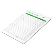 Eenvoudige maandelijkse budgetplanner Groen Notitieblok (Schuin)