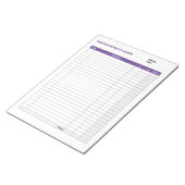 Eenvoudige maandelijkse budgetplanner Paarse Notitieblok (Schuin)