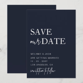 Eenvoudige maandelijkse kalligrafie bespaart de da save the date
