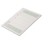 Eenvoudige maandelijkse planner, aangepaste tekst notitieblok (Schuin)