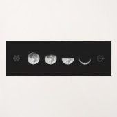 Eenvoudige maanfase met heilige geometrie yogamat (Voorkant (horizontaal))