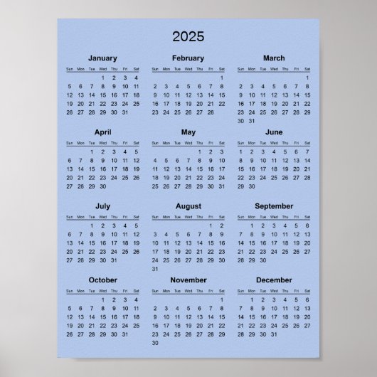 Eenvoudige maar Elegante 2025 Agenda |  Poster (Voorkant)