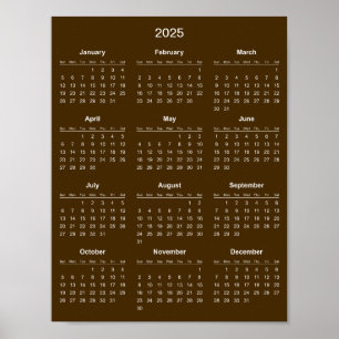 Eenvoudige maar Elegante 2025 Agenda    Poster
