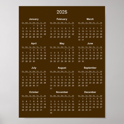 Eenvoudige maar Elegante 2025 Agenda |  Poster (Voorkant)