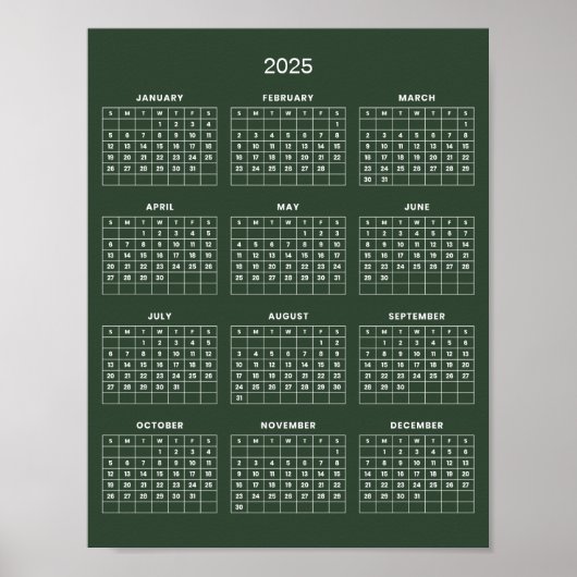 Eenvoudige maar Elegante 2025 Agenda |  Poster (Voorkant)