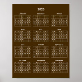 Eenvoudige maar Elegante 2025 Agenda |  Poster