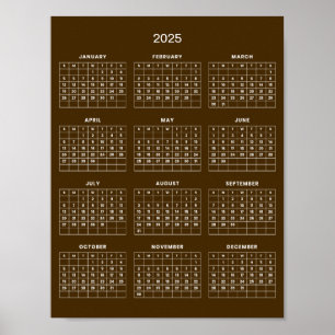 Eenvoudige maar Elegante 2025 Agenda    Poster