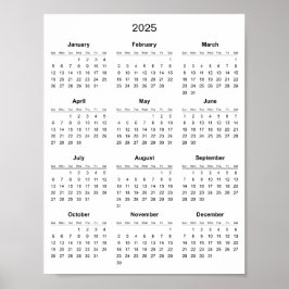 Eenvoudige maar Elegante 2025 Agenda |  Poster