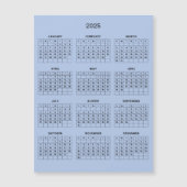 Eenvoudige maar elegante 2025 kalender | Magnetisc (Voorkant)