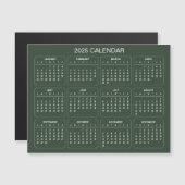 Eenvoudige maar elegante 2025 kalender | Magnetisc (Voorkant / Achterkant)