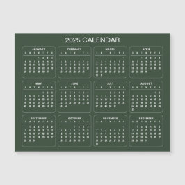Eenvoudige maar elegante 2025 kalender | Magnetisc