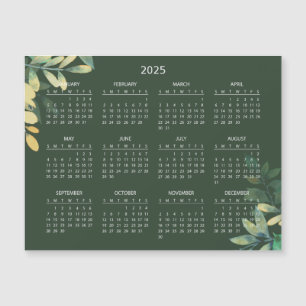 Eenvoudige maar elegante 2025 kalender Magnetisc