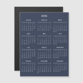 Eenvoudige maar elegante 2025 kalender | Magnetisc (Voorkant / Achterkant)