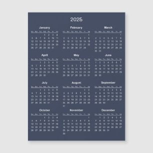 Eenvoudige maar elegante 2025 kalender   Magnetisc