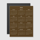 Eenvoudige maar elegante 2025 kalender | Magnetisc (Voorkant / Achterkant)
