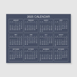 Eenvoudige maar elegante 2025 kalender | Magnetisc