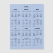Eenvoudige maar elegante 2025 kalender | Magnetisc (Voorkant)