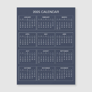 Eenvoudige maar elegante 2025 kalender   Magnetisc