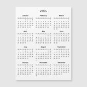 Eenvoudige maar elegante 2025 kalender | Magnetisc (Voorkant)
