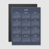 Eenvoudige maar elegante 2025 kalender | Magnetisc (Voorkant / Achterkant)