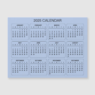 Eenvoudige maar elegante 2025 kalender Magnetisc