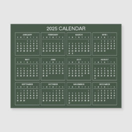 Eenvoudige maar elegante 2025 kalender | Magnetisc