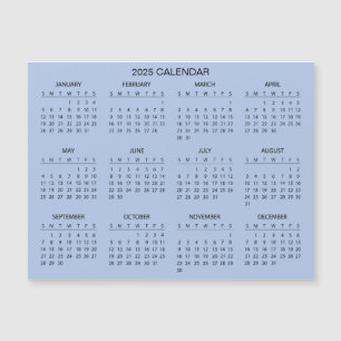 Eenvoudige maar elegante 2025 kalender Magnetisc