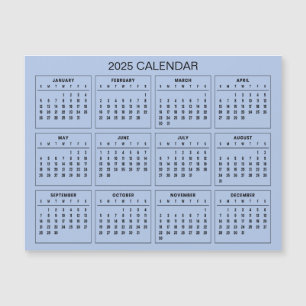 Eenvoudige maar elegante 2025 kalender   Magnetisc
