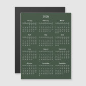 Eenvoudige maar elegante 2025 kalender | Magnetisc (Voorkant / Achterkant)