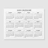 Eenvoudige maar elegante 2025 kalender | Magnetisc (Voorkant)