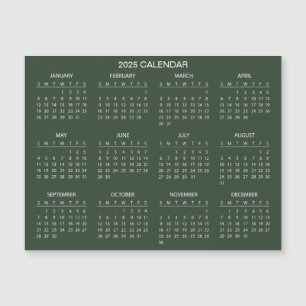 Eenvoudige maar elegante 2025 kalender   Magnetisc